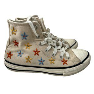 Converse Youth Chuck Taylor All Star High Embroidered Floral Sneakers Size 3Y